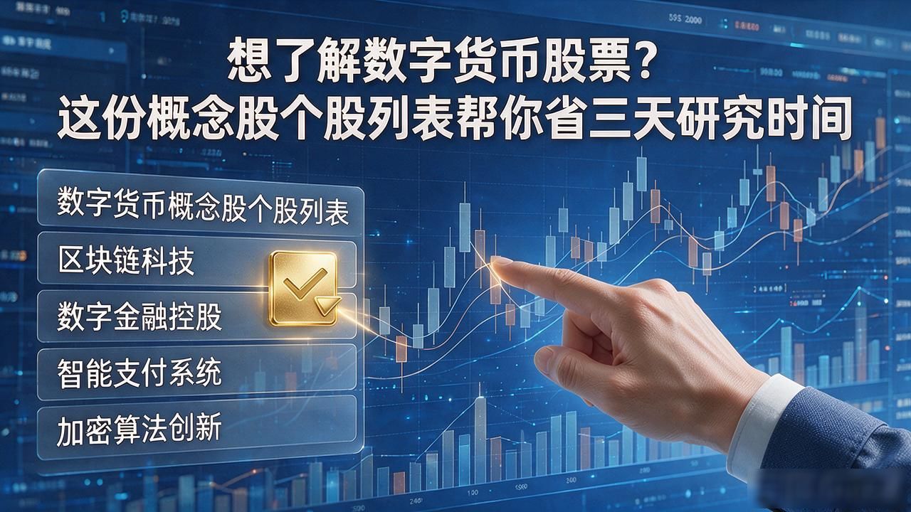 想了解数字货币股票？这份概念股个股列表帮你省三天研究时间