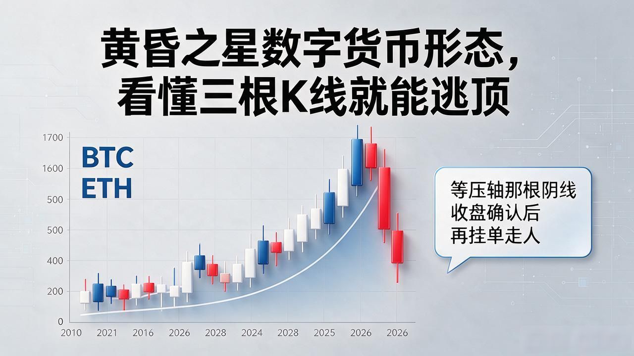 黄昏之星数字货币形态，看懂三根K线就能逃顶
