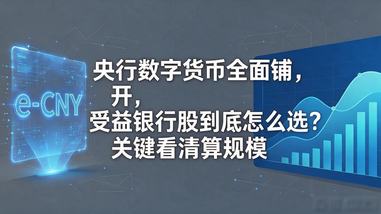 央行数字货币全面铺开，受益银行股到底怎么选？关键看清算规模