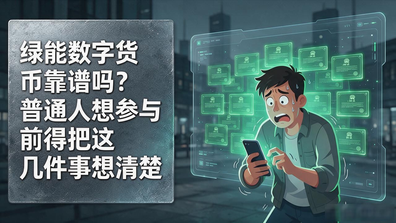 绿能数字货币靠谱吗？普通人想参与前得把这几件事想清楚
