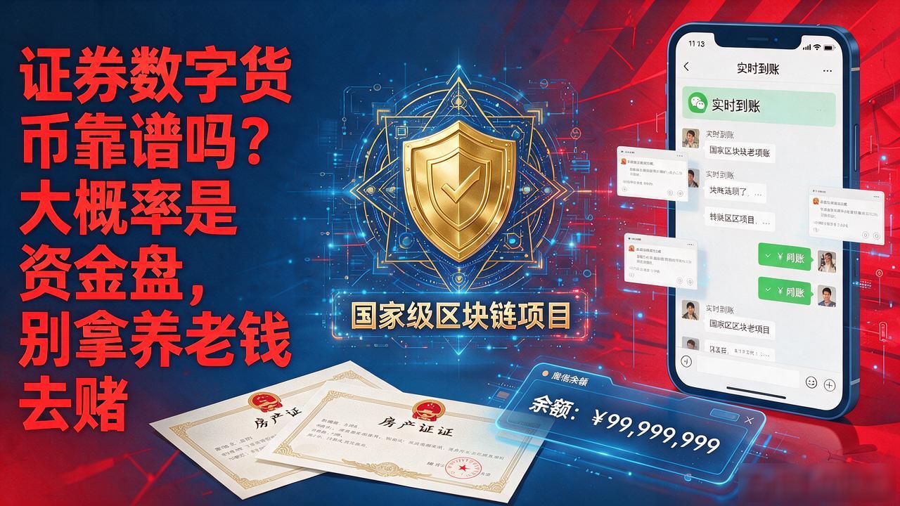 证券数字货币靠谱吗？大概率是资金盘，别拿养老钱去赌