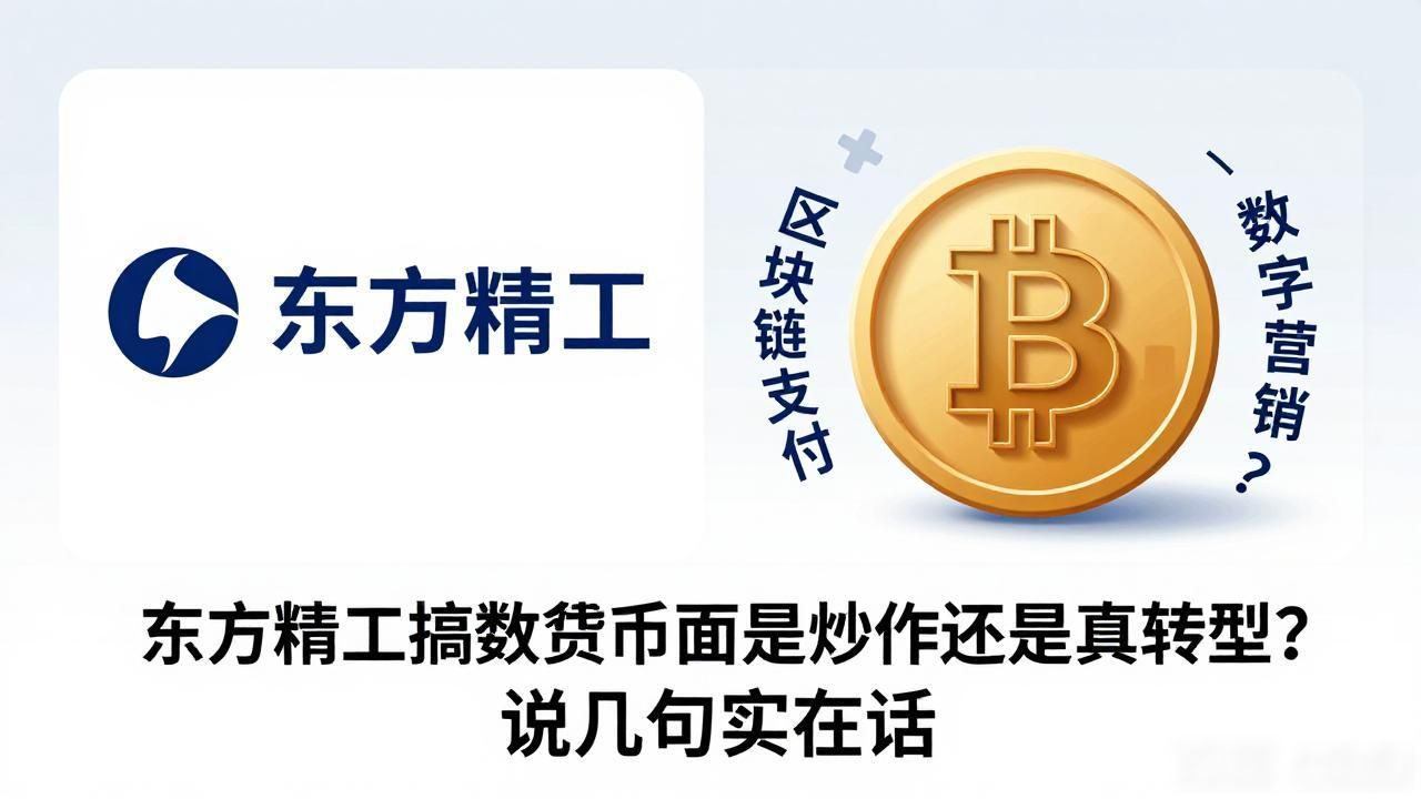 东方精工搞数字货币到底是炒作还是真转型？说几句实在话