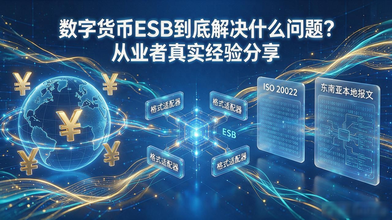 跨境数字人民币清算ESB落地_数字货币ESB异构系统通信方案_数字货币esb