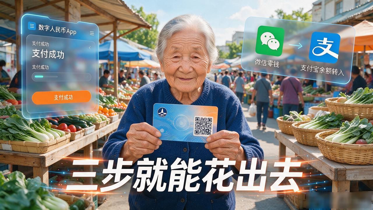 中国数字货币最新上线，不用带手机不用连网，三步就能花出去