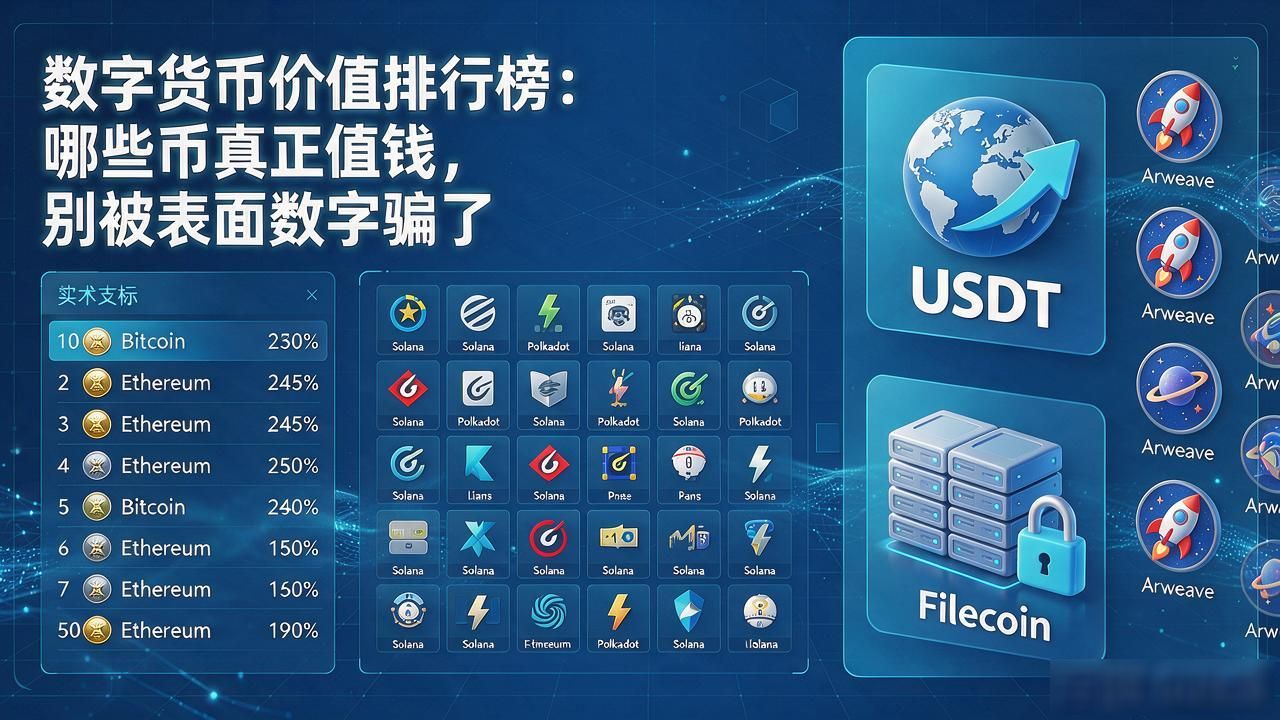 数字货币价值排行榜_数字货币市值排名背后的价值逻辑_如何理性看待加密货币排行榜