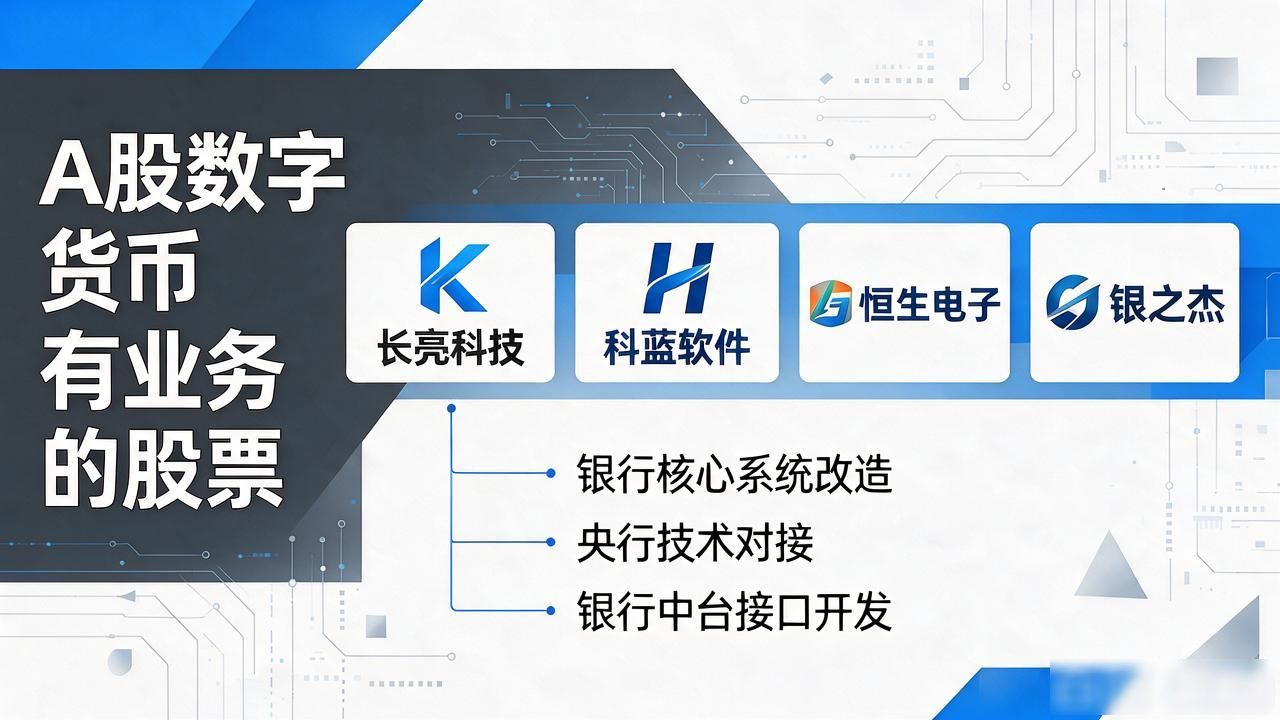 想知道数字货币有哪几只股票？A股真正有业务的就这几只