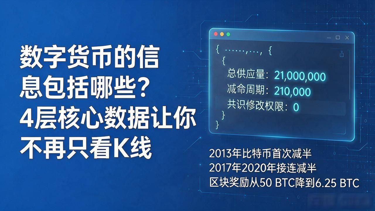 数字货币的信息包括哪些？4层核心数据让你不再只看K线