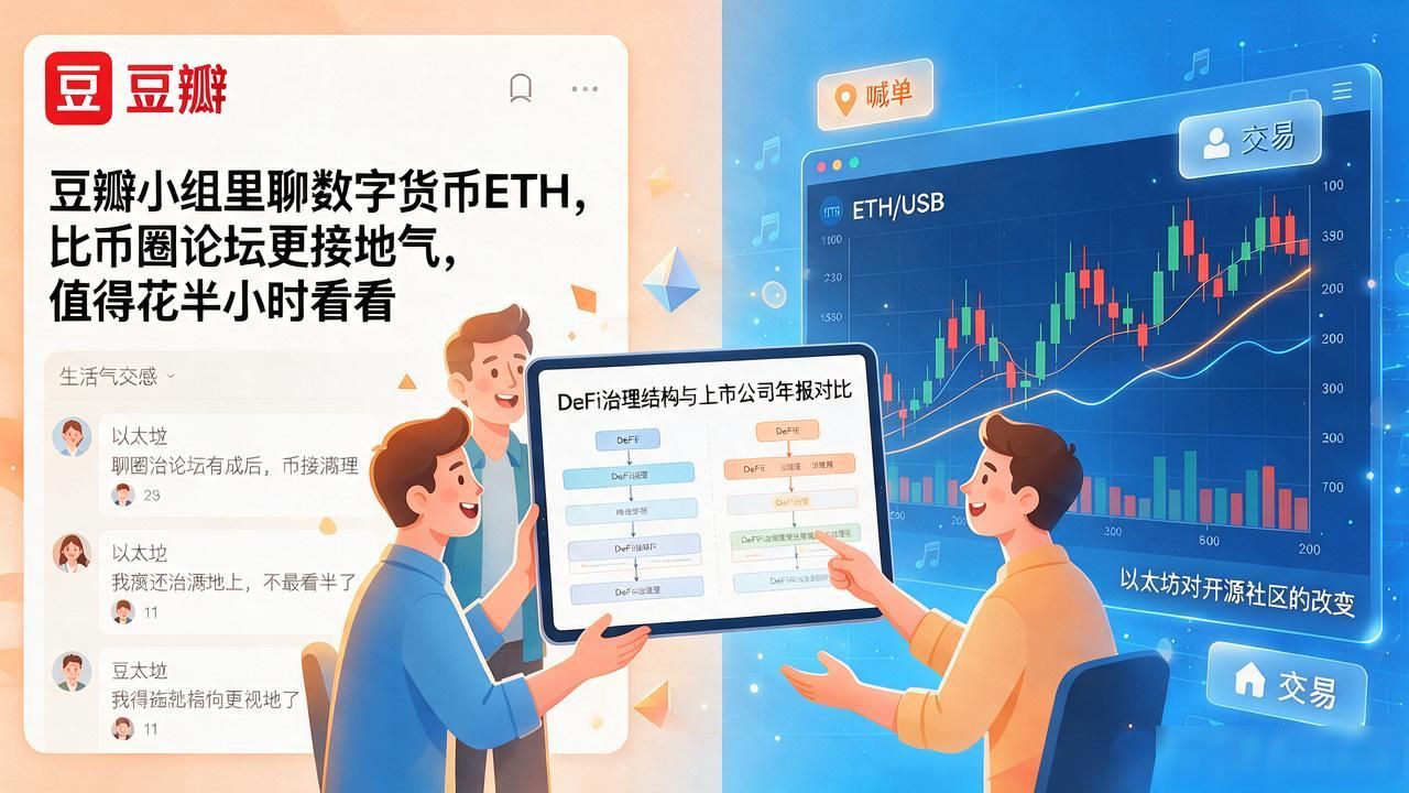 豆瓣小组里聊数字货币ETH，比币圈论坛更接地气，值得花半小时看看